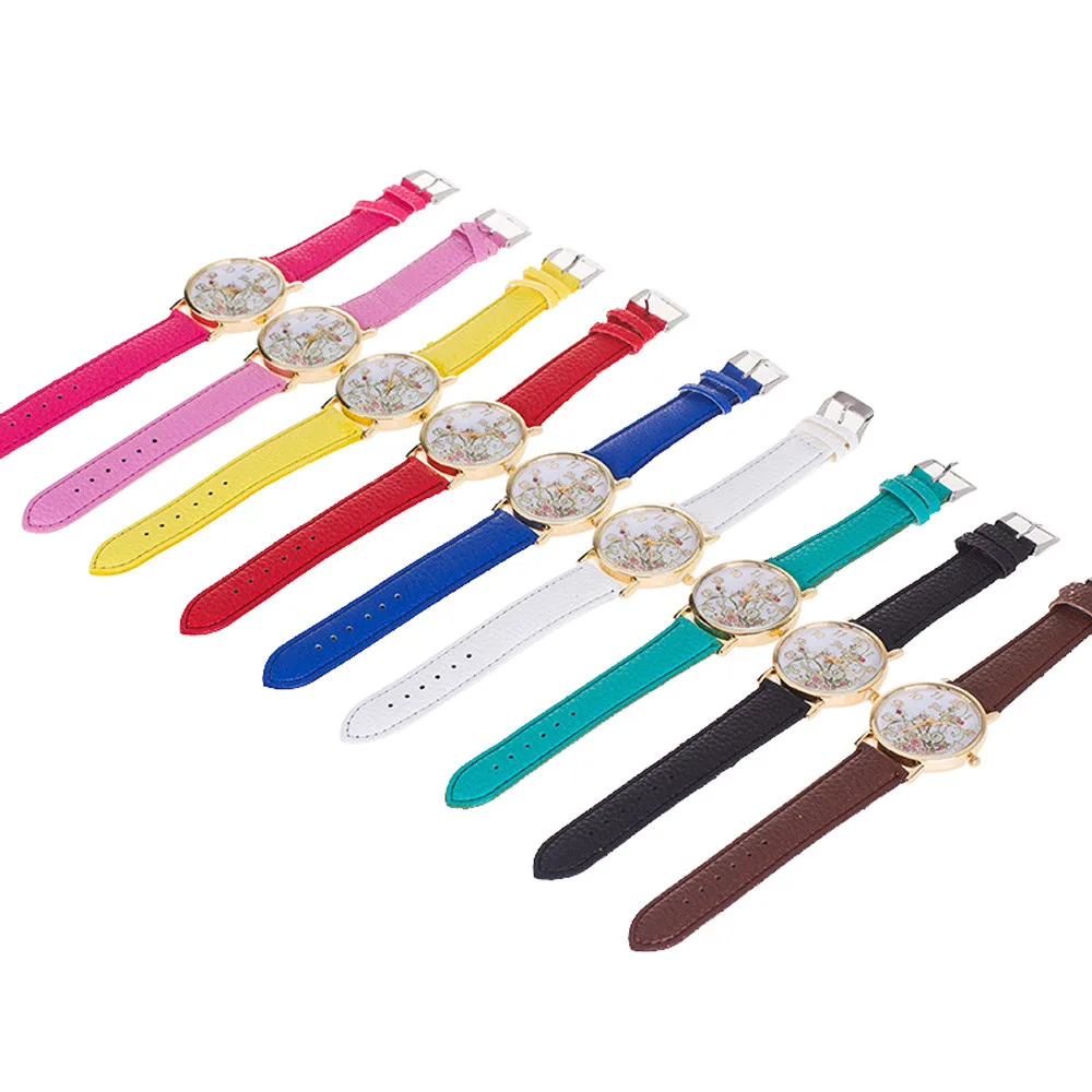 Geneva модные женские часы с цветами спортивные аналоговые кварцевые наручные