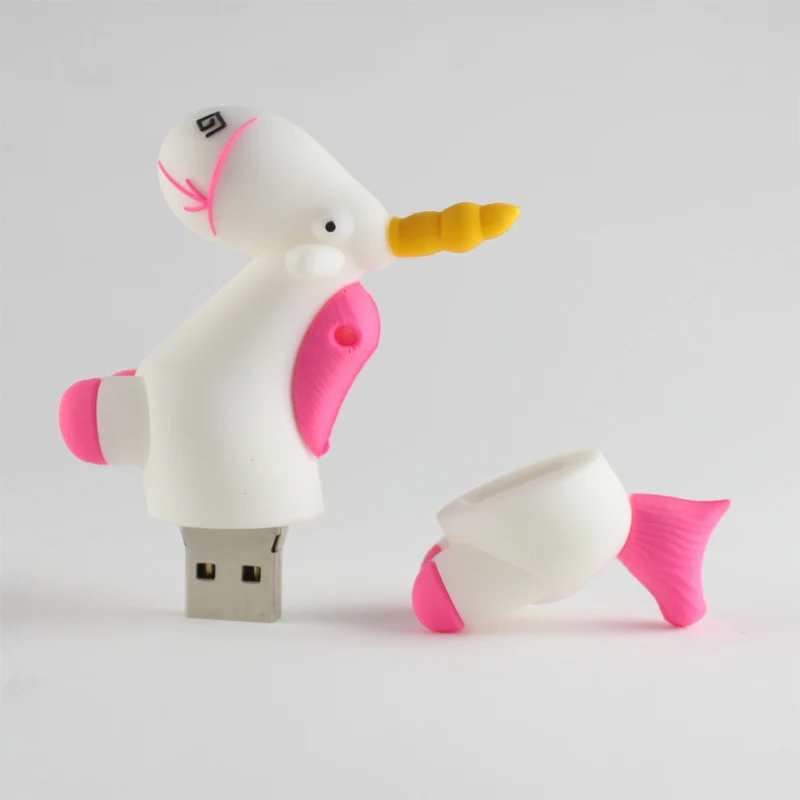 Популярная Флешка в виде единорога usb флеш-накопитель U-диск Миньон 4 ГБ 8 16 32 64 2 0