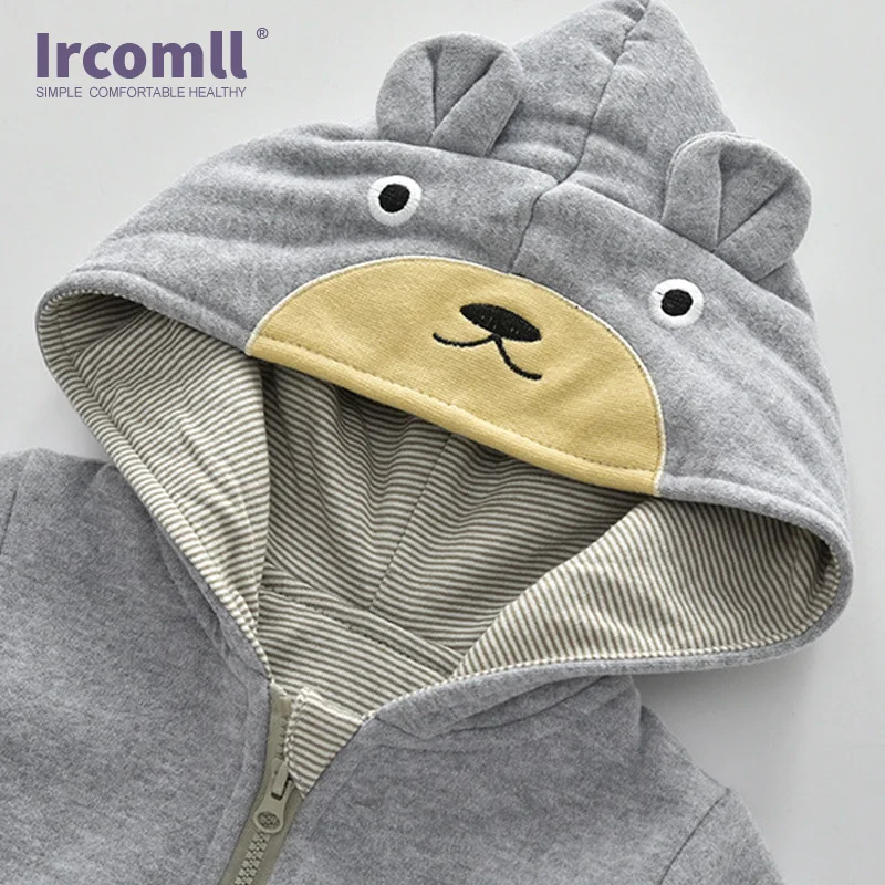 Ircomll/Детский комбинезон унисекс милый детский с капюшоном и длинными рукавами