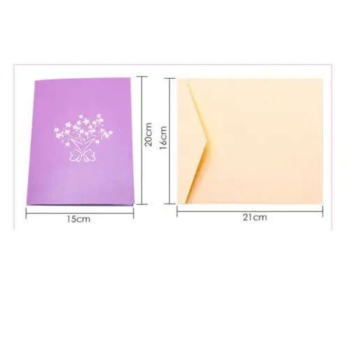 3D всплывающие Открытки День Святого Валентина рождения Юбилей открытки