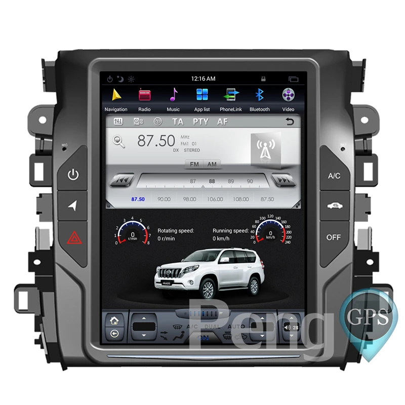 Tesla style 10,4 дюймов Android 6,0 Автомобильный gps-навигация, dvd-плеер для Honda Avancier ips экран 2 Din радио головное устройство автомобиля