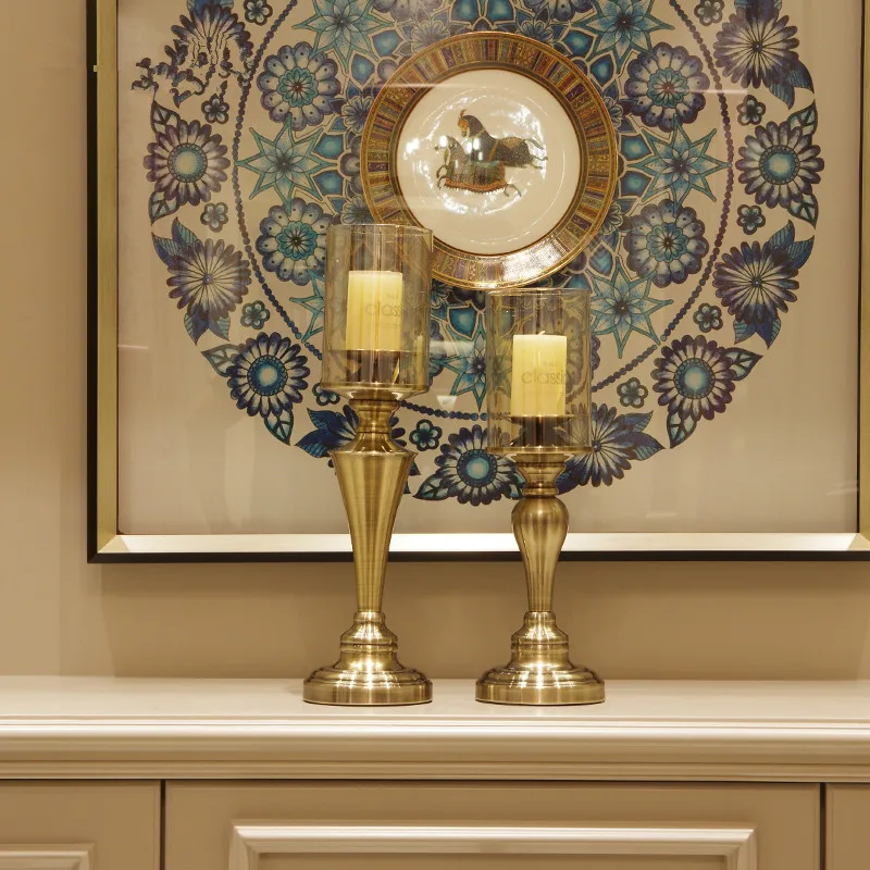 Креативный Американский Европейский Золотой Хрустальный подсвечник для дома