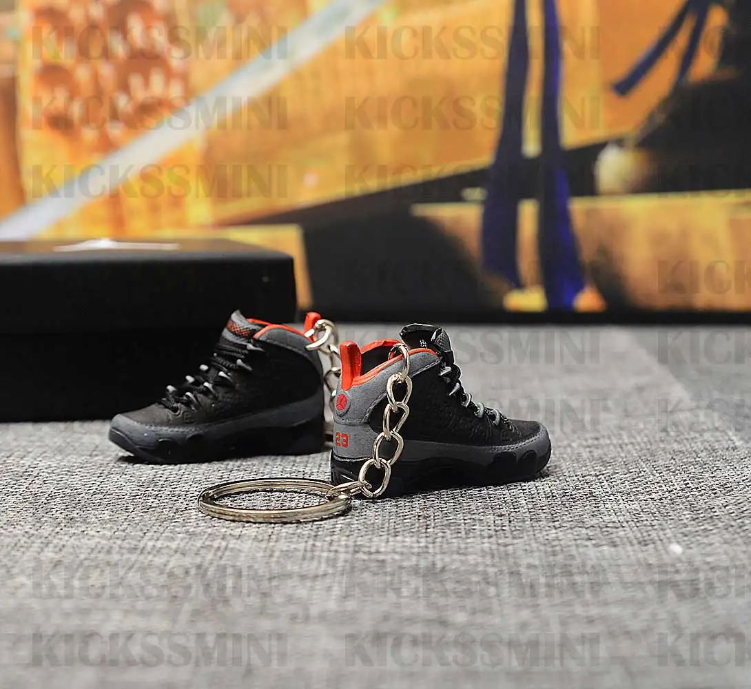 Дропшиппинг Air jordan 9 разводной брелок с кроссовком 1/6 масштаб 3D Мини кроссовок JORDAN Брелок В Форме куклы аксессуар