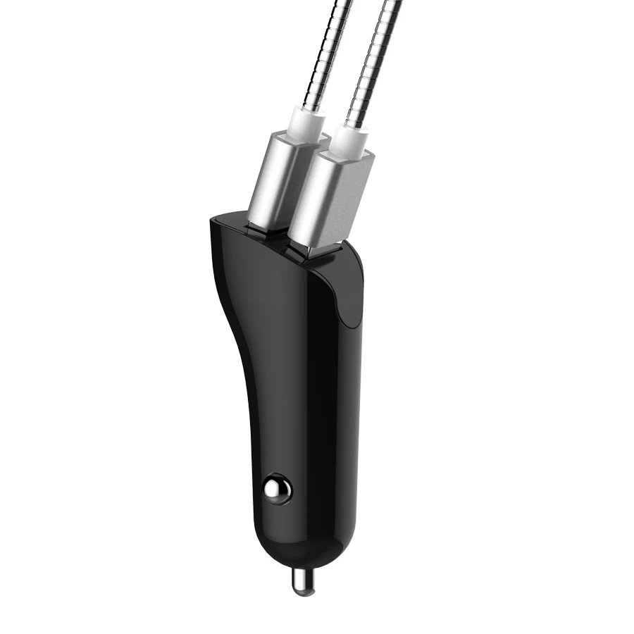 HANSENLIN автомобильное зарядное устройство 2 USB порта 2.1A с умным IC и чистым ПК