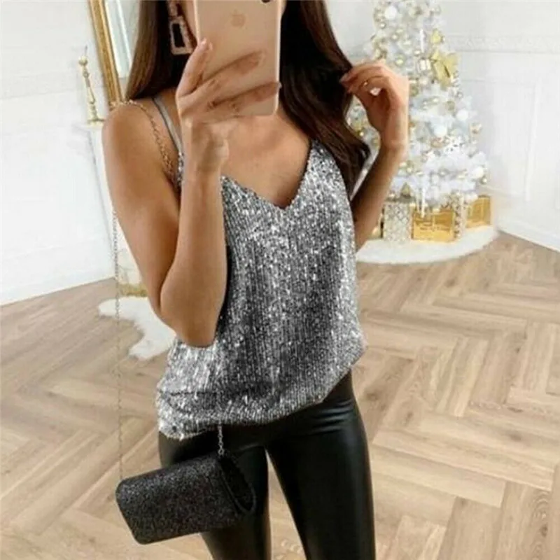 Женский блузка сексуальный женский топ с V-образным вырезом Топ без рукавов