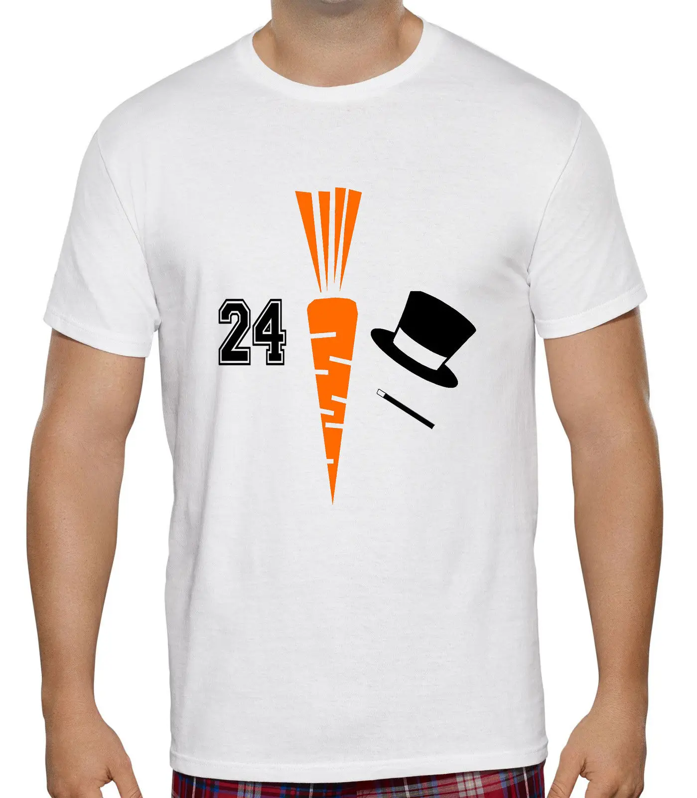 Новые детские мужские и женские 24 морковь Магия Бруно забавная футболка возраст