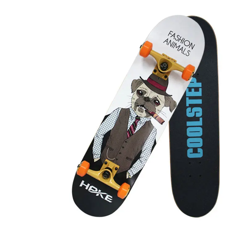 Профессиональный Канадский кленовый 4 колесный скейтборд с двойным рокером 31