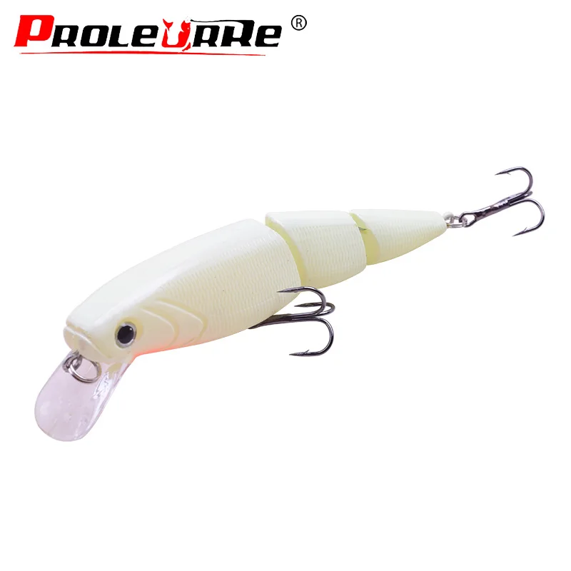 

Proleurre Fishing Lure Swimbait 11cm 15.5g Lifelike Multi-jointed 3-segement Pike Crankbait Hard Bait Fish Treble Hook Tackle