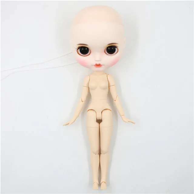factory Blyth doll bald head customized matte face white skin DIY custom DOLL - Цвет: naked doll