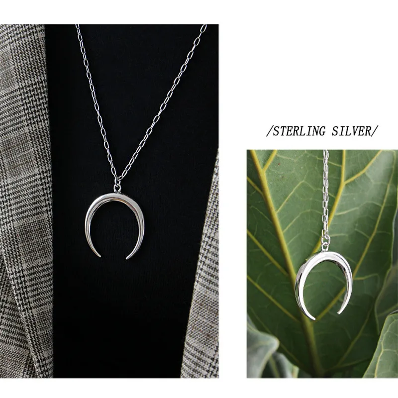 ZJSVER ювелирные изделия из серебра 925 пробы ожерелье Лунная фигурная подвеска