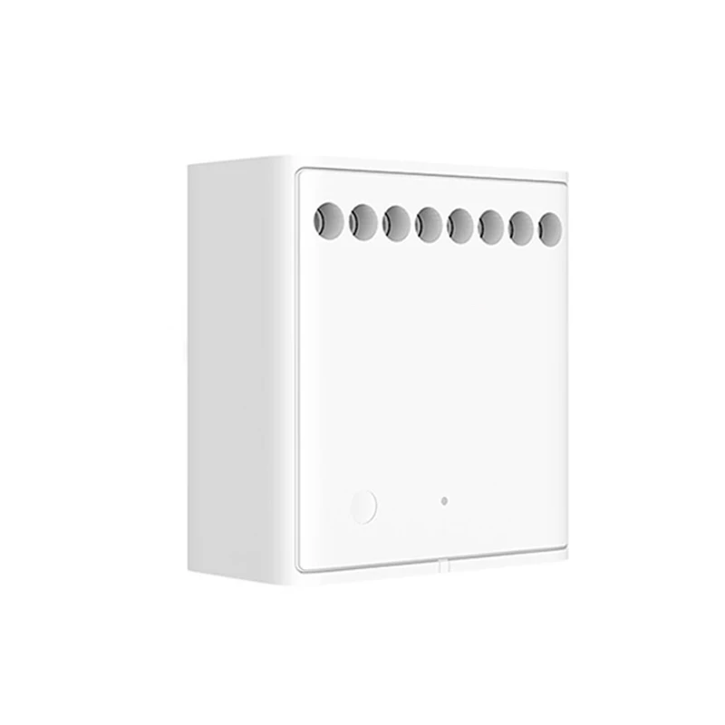 White Двухполосный модуль управления Xiaomi Mijia Aqara, беспроводной релейный контроллер, 2 канала, работает для приложения Mijia и домашнего комплекта - Цвет: White