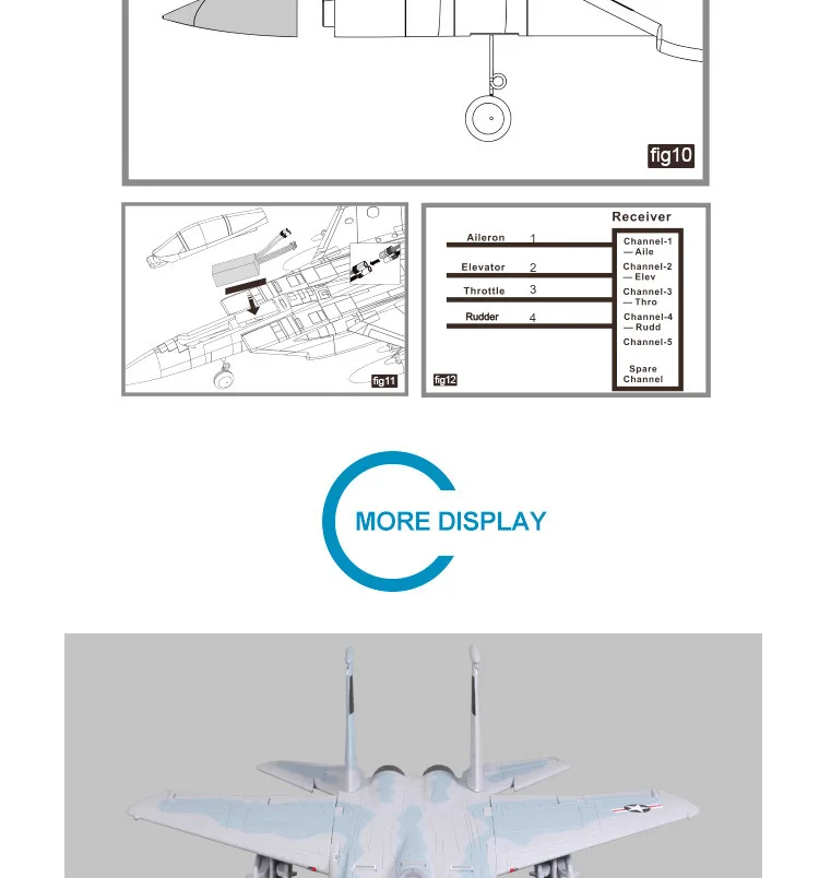 Радиоуправляемый самолет FMS 64 мм F15 F-15 V2 Eagle Ducted Fan EDF Jet Sky Camo 4S масштаб Warbird модель истребителя Хобби Самолет авиация Avion PNP