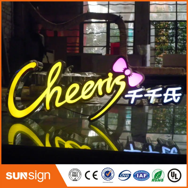 Пользовательская задняя Водонепроницаемая рекламная светодиодная буква из