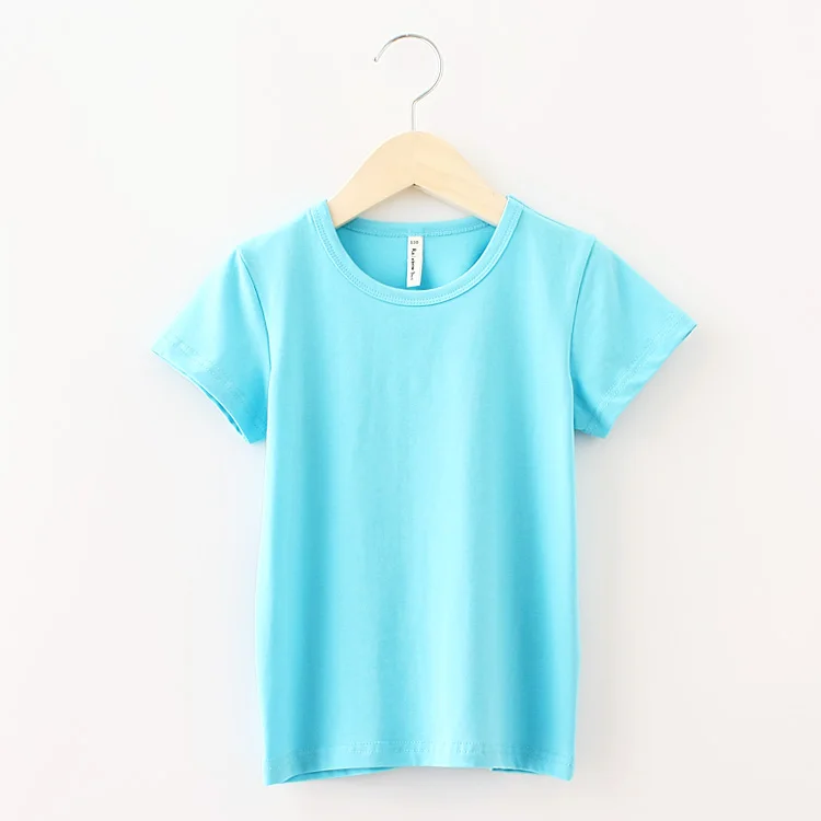 short sleeve 10 Осень новая коллекция хлопок детские футболки конфетный цвет длинный рукав детские футболки футболки на девочек и мальчиков футболки детские пуловеры футболки одежда на мальчиков и девочек - Цвет: short sleeve 10