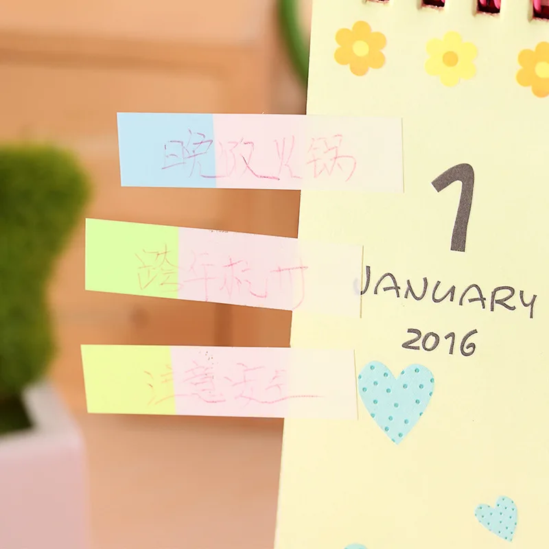 1 шт. Радуга флуоресцентный индекс блокнот заметки Kawaii стикеры Filofax блокноты для записей царапины Канцтовары офисный школьный принадлежности