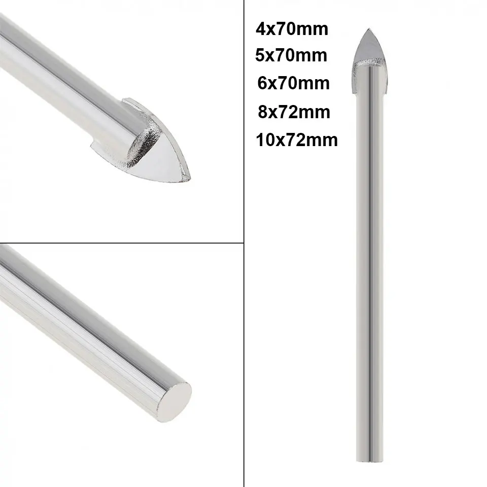 

Сверла для стекла и плитки ChgImposs 4/5/6/8/10x70 мм/72 мм