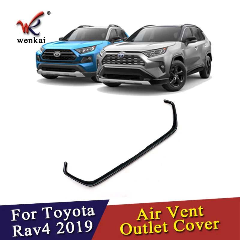 Для Toyota RAV4 XA50 ABS фортепиано черный интерьер средняя консоль A/C вентиляционное отверстие Наклейка на розетку крышка автомобиля стиль
