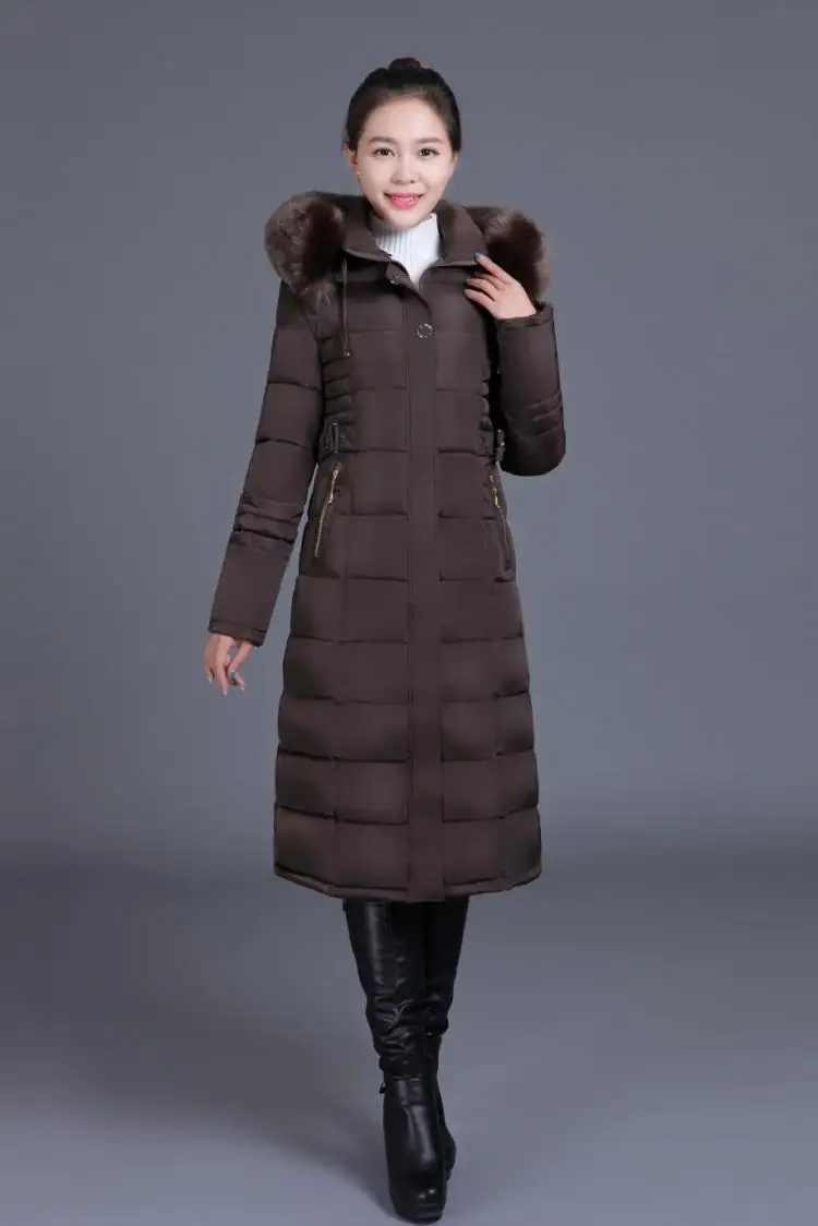 YAGENZ6XL зимние парки пальто с капюшоном женская одежда элегантное тонкое плотное хлопковое длинное пальто теплая куртка женская