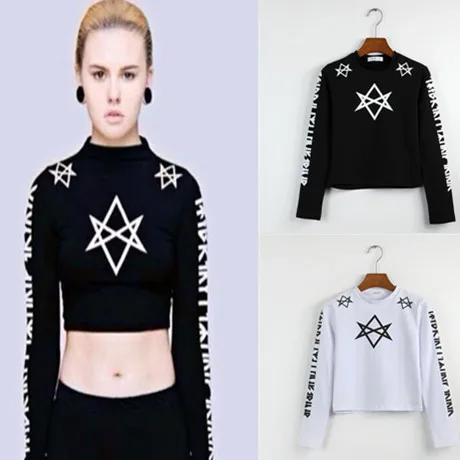 2015 мода растениеводство рубашки верхней женщины свободного покроя Harajuku звезда