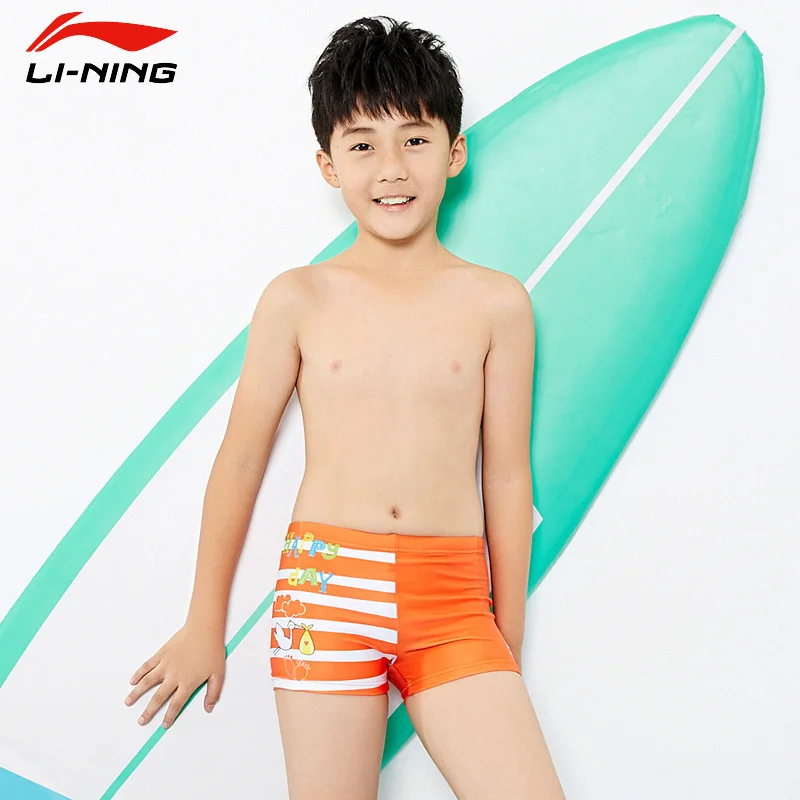 LI NING детский купальный костюм спортивные шорты боксеры для мальчиков