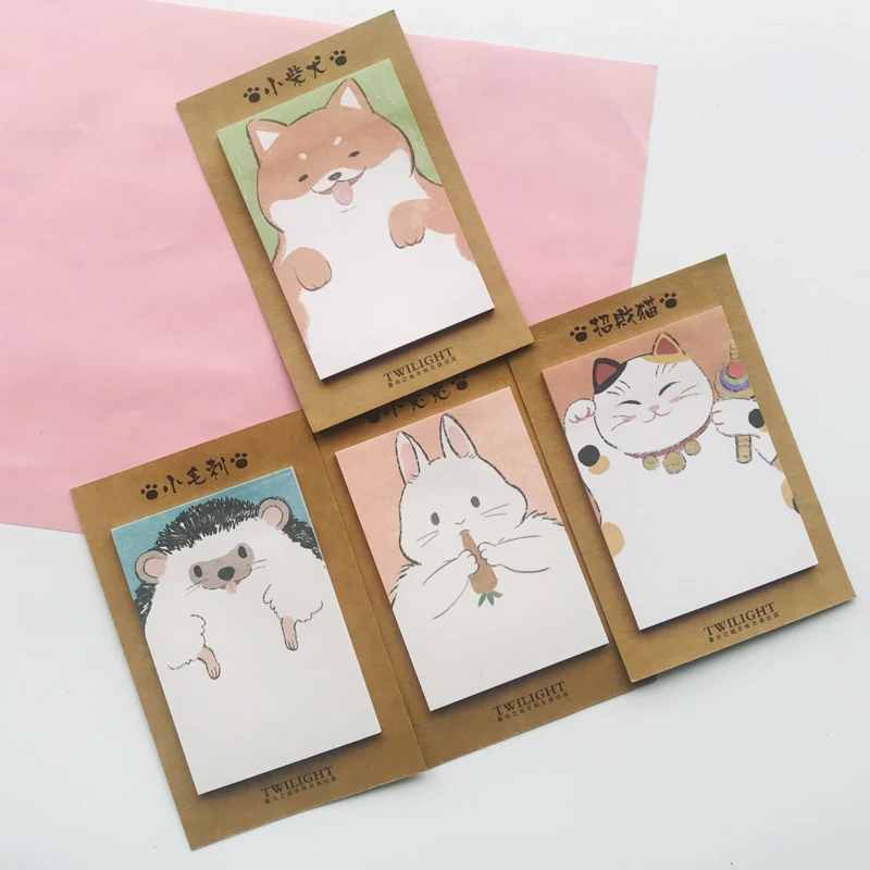 30 страниц Kawaii Шиба ину Ежик кролик Lucky Cat блокноты для студентов канцелярские