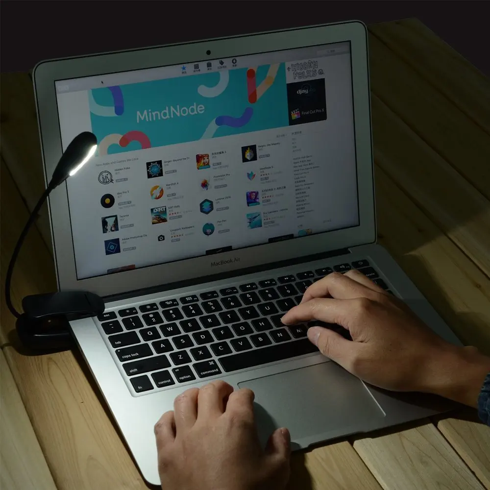 Зажим для чтения ChenFec 4 LED USB Компьютерный свет и Уход за глазами книги гибкий зажим