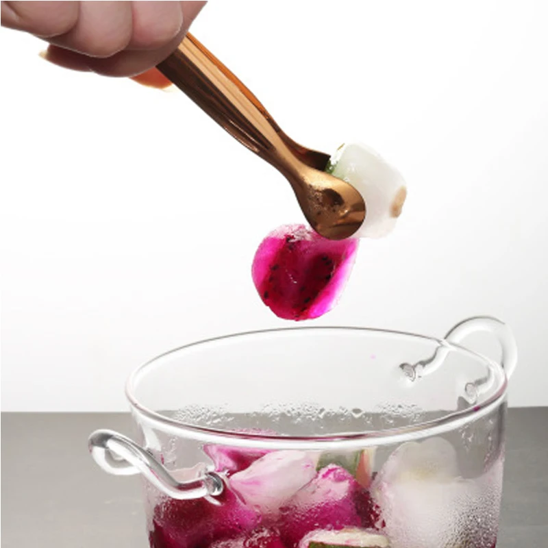 FHEAL Портативный Нержавеющая сталь пива щипцы для льда из розового золота Цвет