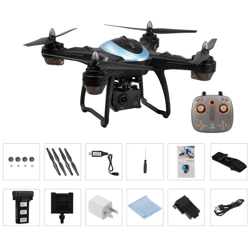 LH-X38G Дрон Двойной gps wifi FPV Дрон с камерой 4K пульт дистанционного управления Вертолет RC Дрон Профессиональный Дрон с батареями 3
