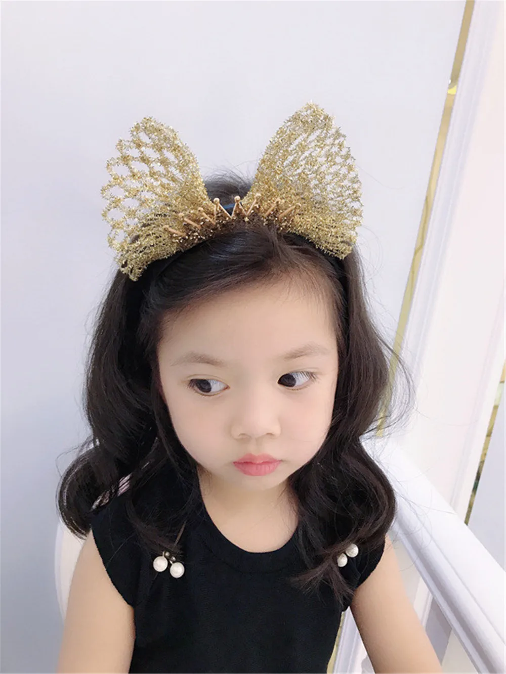 Корея ручной работы с бантом и рисунком узел Корона Hairbands для детей Дети голова девушка носить аксессуары вечерние подарок Festival-SWKHRB035C5