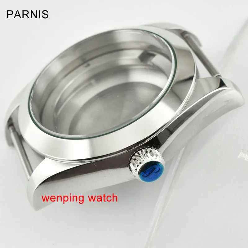 Стальной сапфировый чехол для часов Parnis 40 мм подходит Miyota 8205/8215 ETA 2836 Mingzhu DG2813/3804