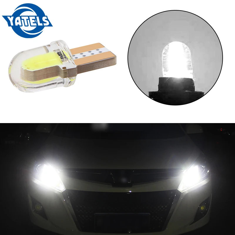 1 шт. T10 W5W WY5W 501 168 2825 силикагель COB светодиодный лампы силиконовая оболочка