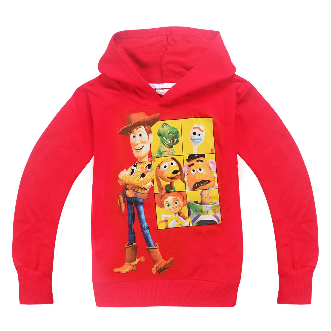 Детская футболка для мальчиков с принтом «Toy Story 4 Woody and Co.» детские толстовки футболки с длинными рукавами худи для мальчика, Толстовка топы для девочек, футболки для детей 3-11 лет - Цвет: M8478red