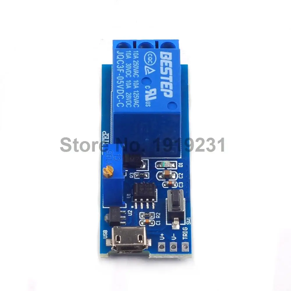 Умная электроника 5 V 30 микро USB Мощность Регулируемая задержка таймер реле