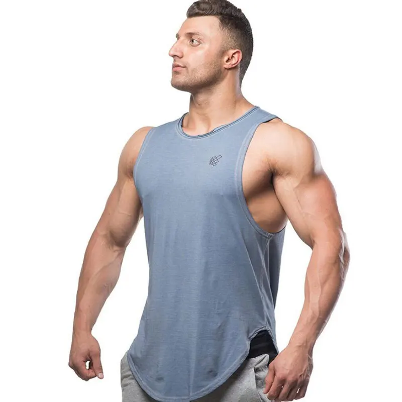 Лето 2019 Мужская модная спортивная одежда жилет Gymnorth качество брендовый мужской
