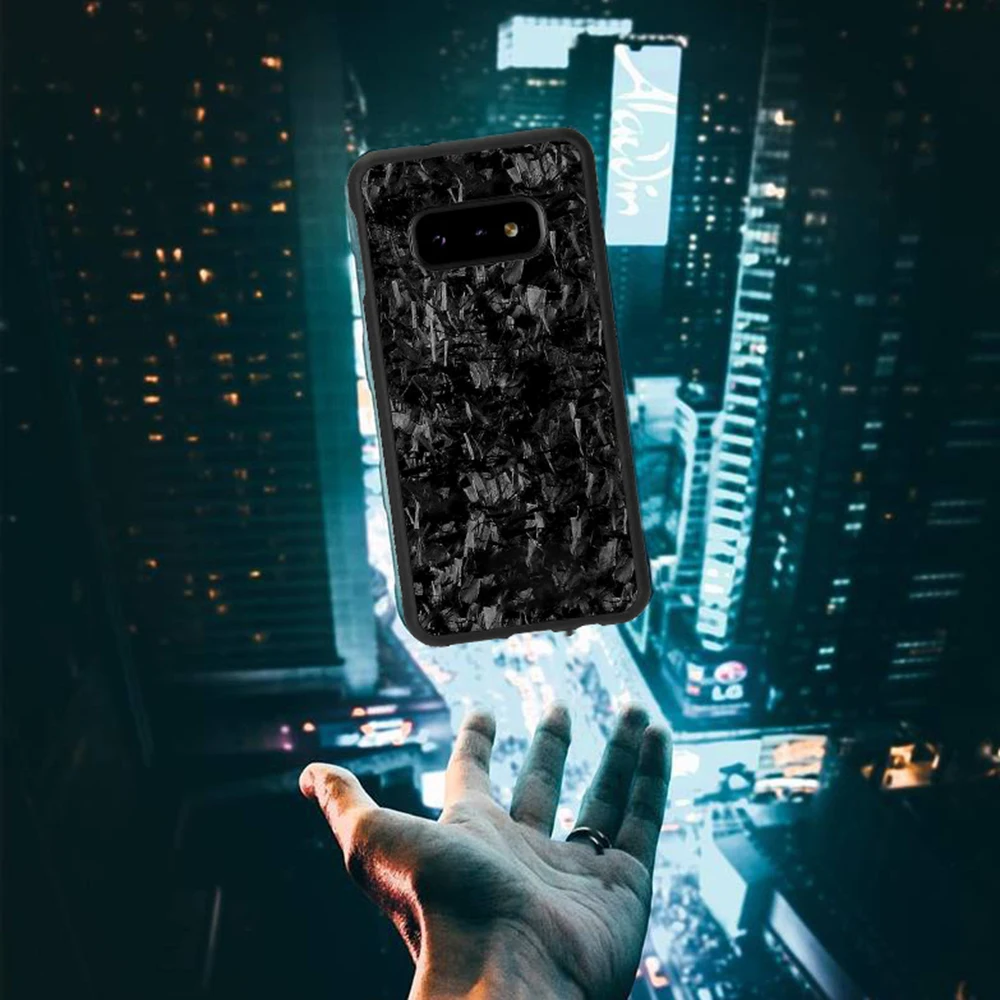 Чехол из настоящего кованого углеродного волокна для Samsung S10 S10E задняя крышка