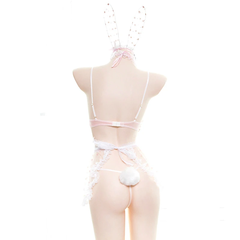 Женский кружевной костюм горничной в виде кролика сексуальное эротическое