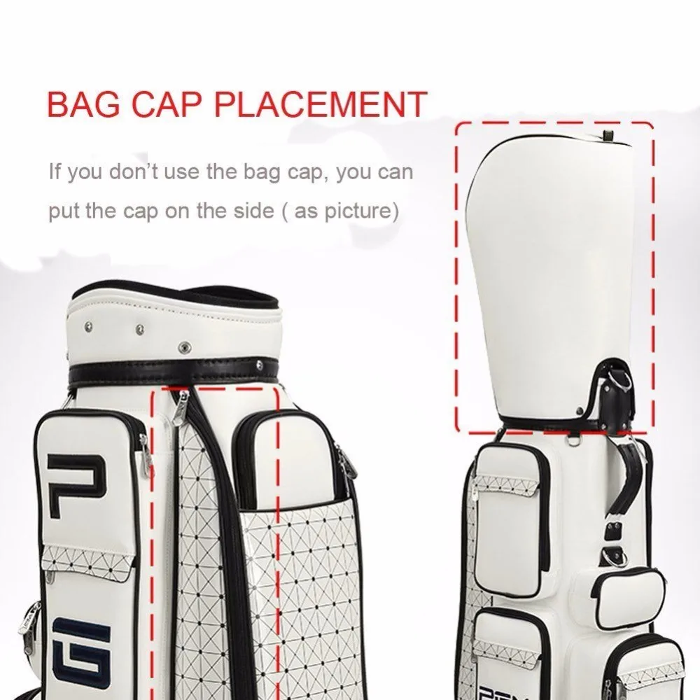 Women Golf Standard Bag PU Waterproof Golf Bags Multifunction Golf Packages Large Capacity Golf Bags