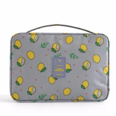 Large Grey lemon Новинка, водонепроницаемая Женская подвесная косметичка, Оксфорд, органайзер для путешествий, косметичка для женщин, несессеры, косметический чехол, косметички - Цвет: Large Grey lemon