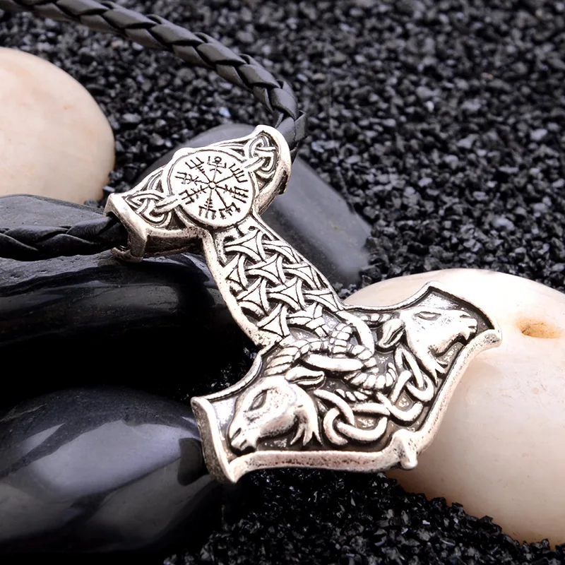 Мужской амулет 2019 ожерелье ювелирные изделия знак викингов гравировка двойная