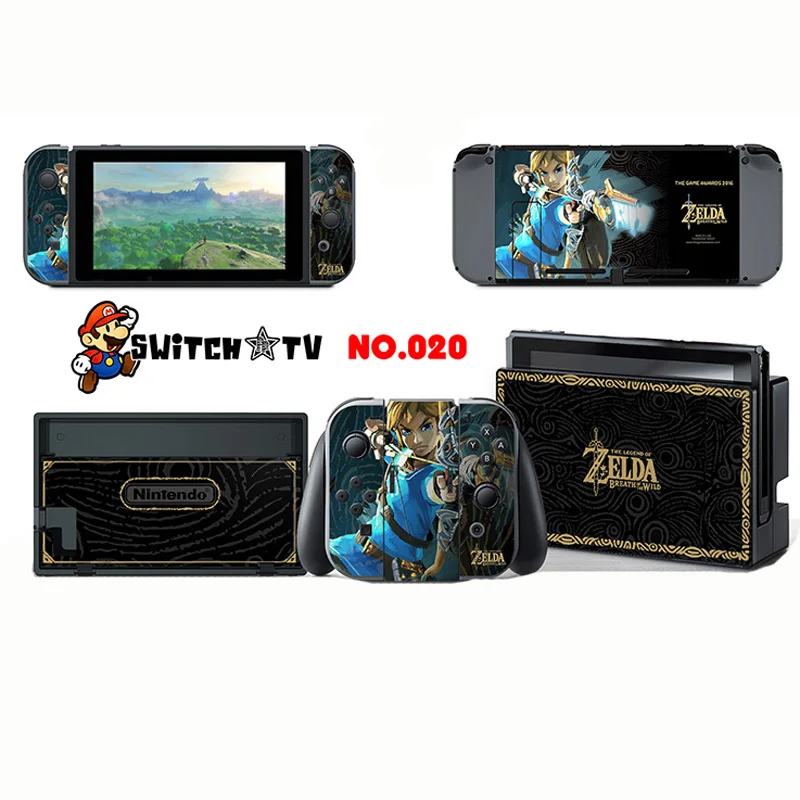 Виниловые наклейки для Pokemen/Zelda Decal Cover Набор для консольный переключатель Nintendo и Joy-Con Controlle - Цвет: 020