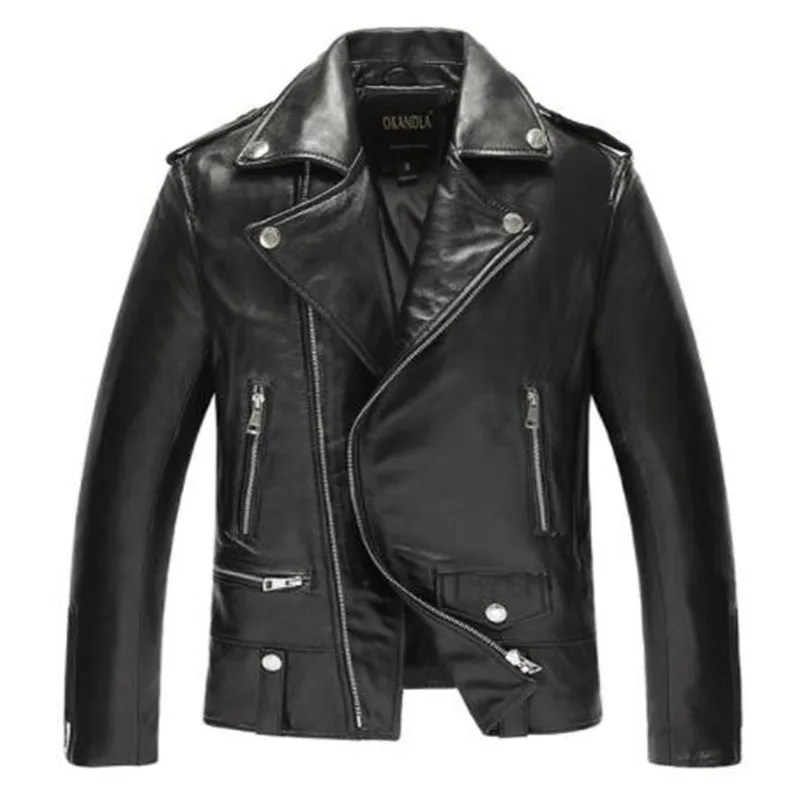 Бесплатная доставка. Модные мужские классические куртки из овечьей кожи мужская