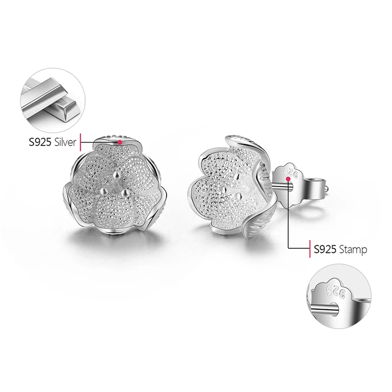 Lotus Fun реальные 925 Серебро Природный ручной Fine Jewelry 3D цветок моды серьги для женщин brincos