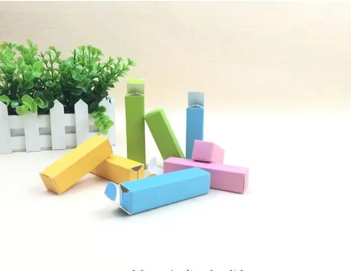 100 шт. маленькая цветная картонная коробка для эфирных масел бутылка бальзама губ