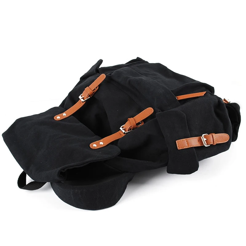 Мужской холщовый повседневный рюкзак унисекс из искусственной кожи