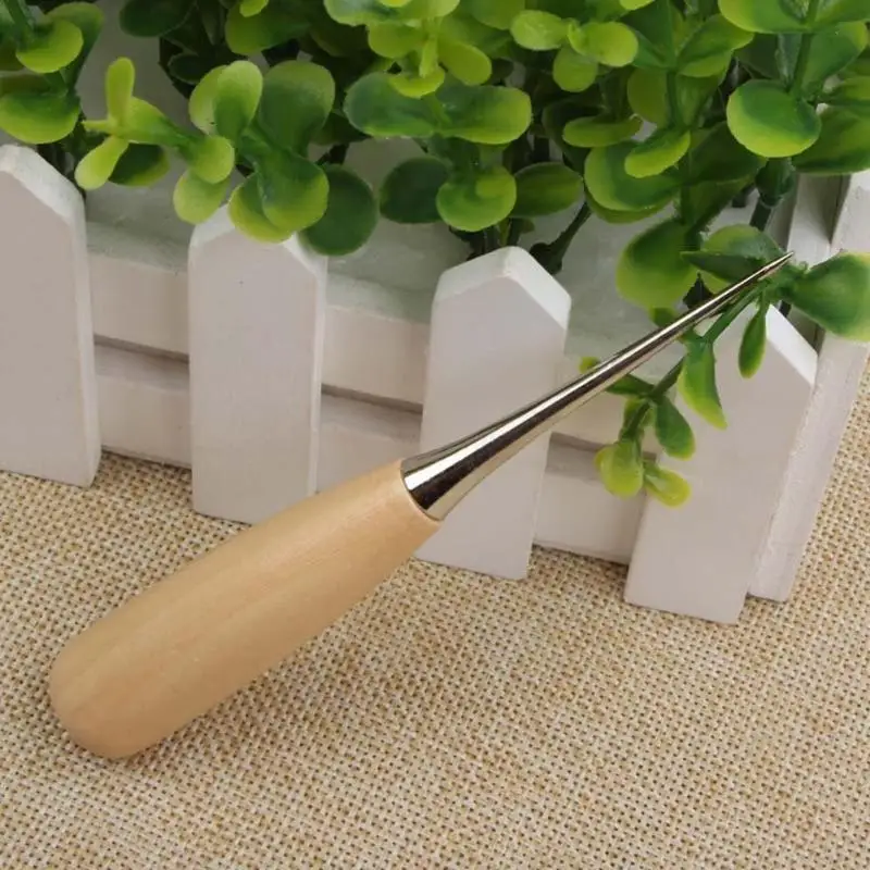 1 шт. DIY кожа ручной работы Awl тысяча пройти конусная игла кожаный инструмент для перфорации аксессуары профессиональный стальной дерево