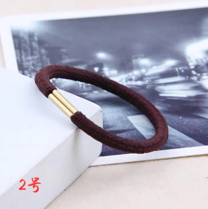 10pcs 10 шт./лот, эластичные резинки для волос, аксессуары для волос, конский хвост, тесьма, резинка для волос, шнур для подключения, диаметр 5 см - Цвет: 10pcs
