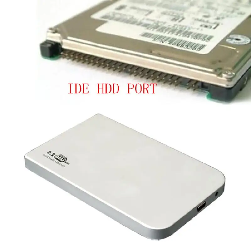 MEMTEQ USB 2,0 IDE HD HDD корпус жесткого диска Внешний чехол 2,5 дюйма алюминиевый чехол для жесткого диска для ПК ноутбука