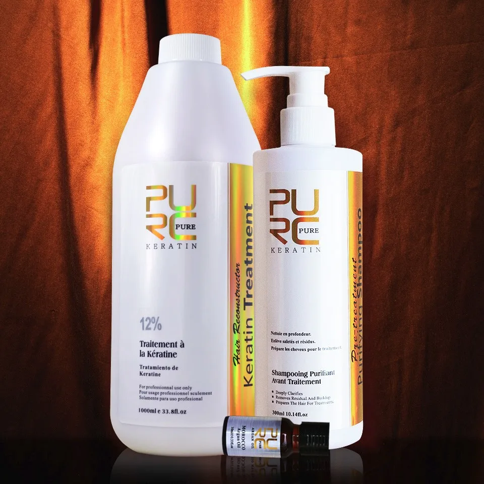 Кератин 12% фиксированных формалином парафином 1000 мл кератин выпрямления волос и глубокий очистительные волос шампунь получить по уходу за волосами и по уходу за кожей аргана масло