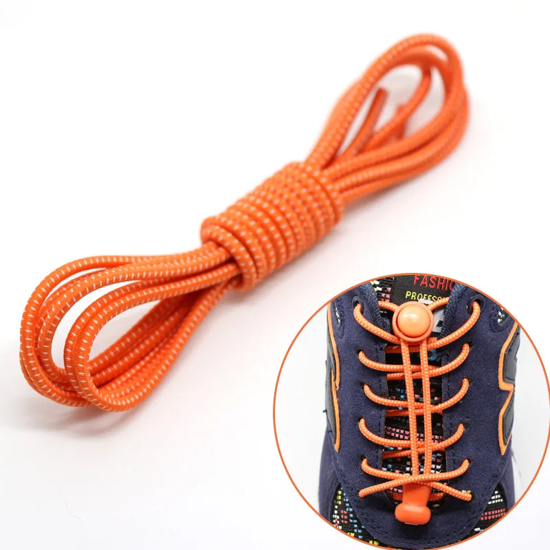 orange EPHER эластичные самофиксирующиеся шнурки эластичные шнурки без завязок для бега, бега, триатлона, спорта, фитнеса, тренировок - Цвет: orange