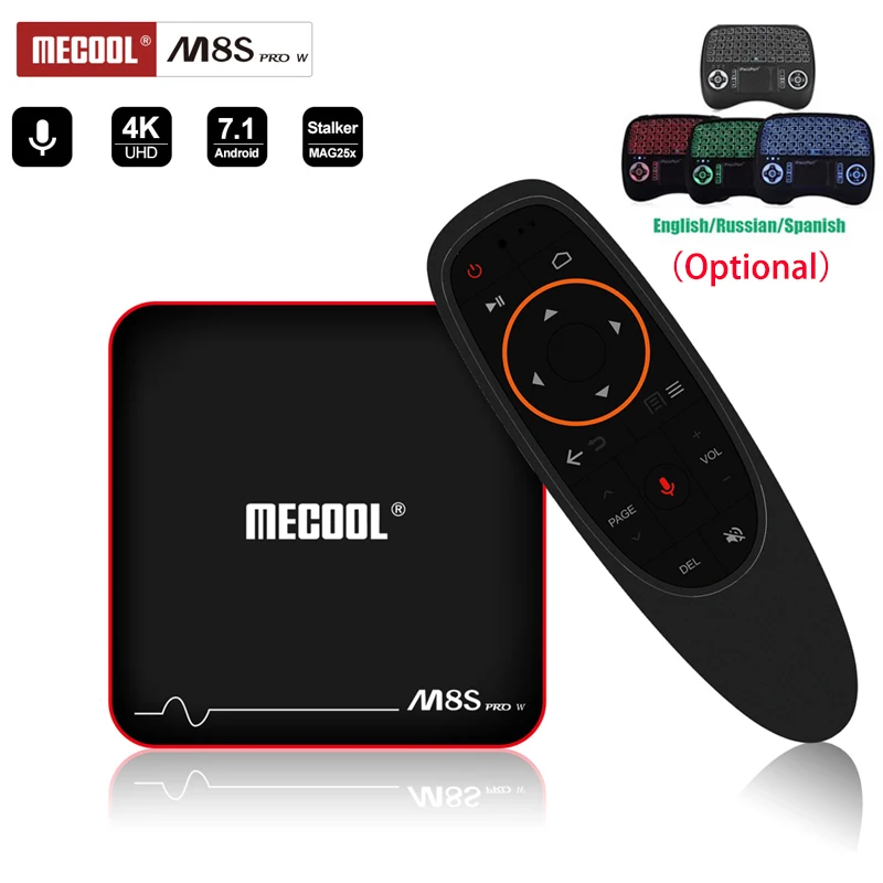 MECOOL M8S PRO W Android ТВ коробка голос Управление Amlogic S905W 4 ядра 1 ГБ Оперативная память 8